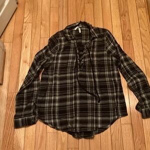 15/$5 Flannel Pullover with Corset Front